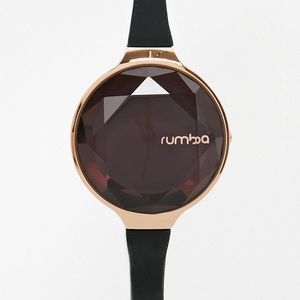 Rumba Orchard Gem Mini Watch | Black & Rose Gold